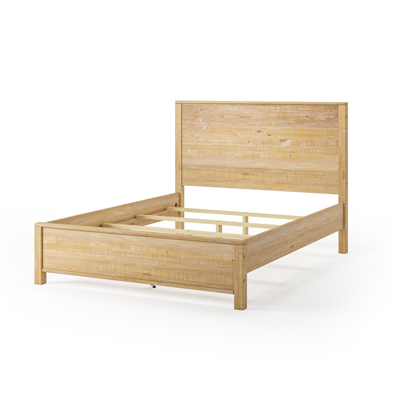 Standard Baja Solid Wood Bed - Queen Size - Barnwood Finish