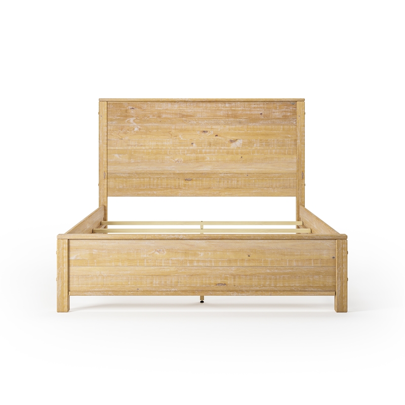 Standard Baja Solid Wood Bed - Queen Size - Barnwood Finish