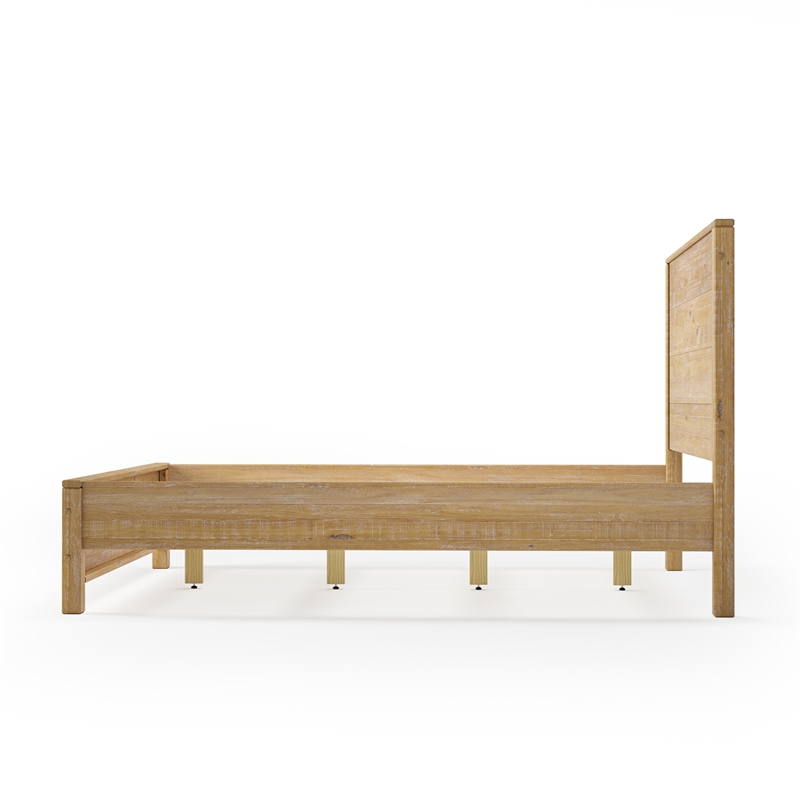 Standard Baja Solid Wood Bed - Queen Size - Barnwood Finish