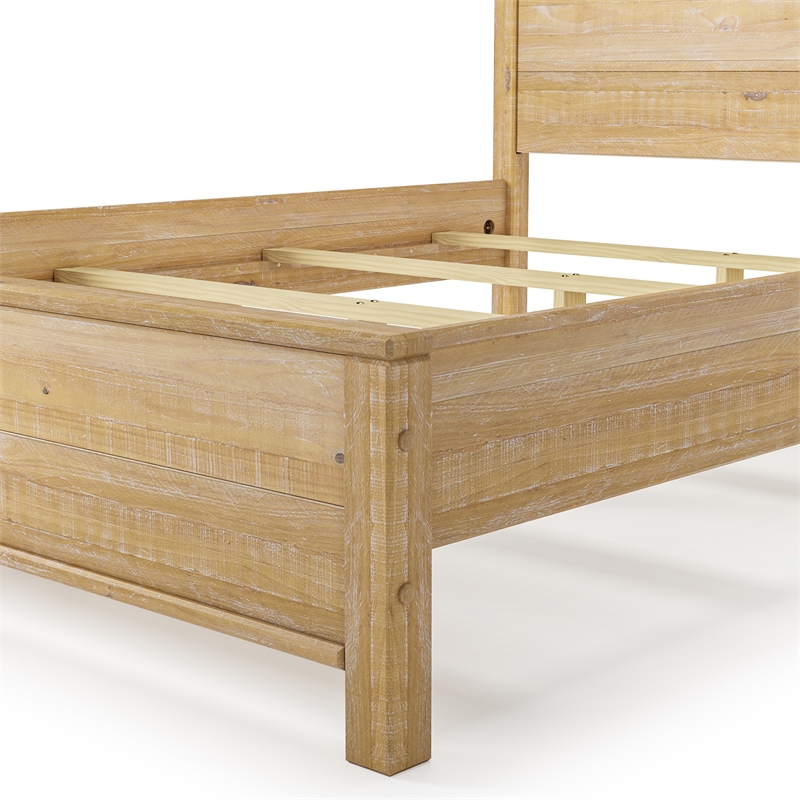 Standard Baja Solid Wood Bed - Queen Size - Barnwood Finish