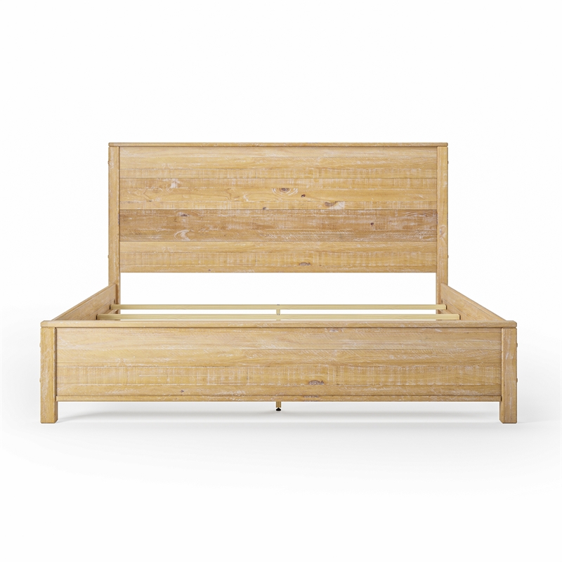 Standard Baja Solid Wood Bed - King Size - Barnwood Finish