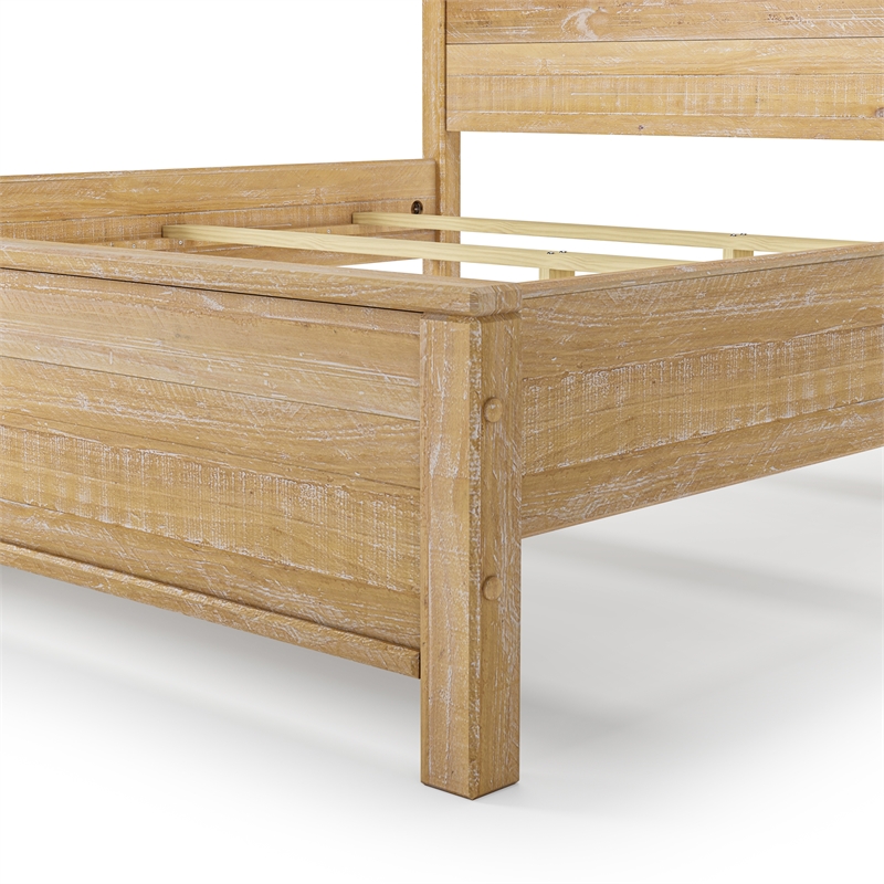 Standard Baja Solid Wood Bed - King Size - Barnwood Finish
