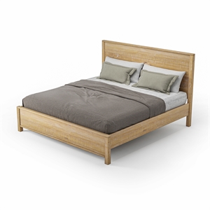 Standard Baja Solid Wood Bed - King Size - Barnwood Finish