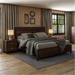 Standard Baja Solid Wood Bed - King Size - Walnut Finish