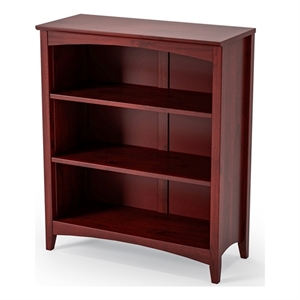 Camaflexi 36&quot H Shaker Style Bookcase - Red Garnet Stain Finish