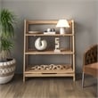 Camaflexi Mid Century Open Shelving Unit Light Oak Finish