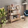 Camaflexi Mid Century Open Shelving Unit Light Oak Finish