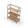 Camaflexi Mid Century Open Shelving Unit Light Oak Finish