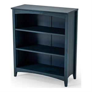 Camaflexi Shaker Style Bookcase - 36&quot H - Deep Ocean Blue Finish