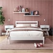 Camaflexi Mid-Century Full Size Platform Bed - White Finish