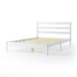 Camaflexi Mid-Century Full Size Platform Bed - White Finish