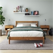 Camaflexi Mid-Century Full Size Platform Bed - Castanho Finish