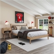 Camaflexi Mid-Century Full Size Platform Bed - Light Oak Finish