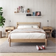 Camaflexi Mid-Century Full Size Platform Bed - Light Oak Finish