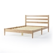 Camaflexi Mid-Century Full Size Platform Bed - Light Oak Finish