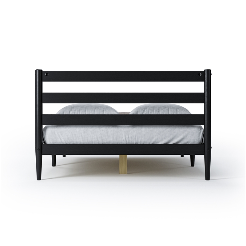 Camaflexi Mid-Century Full Size Platform Bed - Black Finish