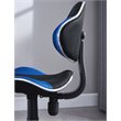 JJS Low Back Fabric Computer Executive Chair with Extra Large Base in Black/Blue