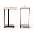 JJS Modern Engineered Wood End C Table for Small Spaces in Smoky Gray