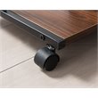JJS Modern Wood & Metal End C Table for Small Spaces in Walnut/Black