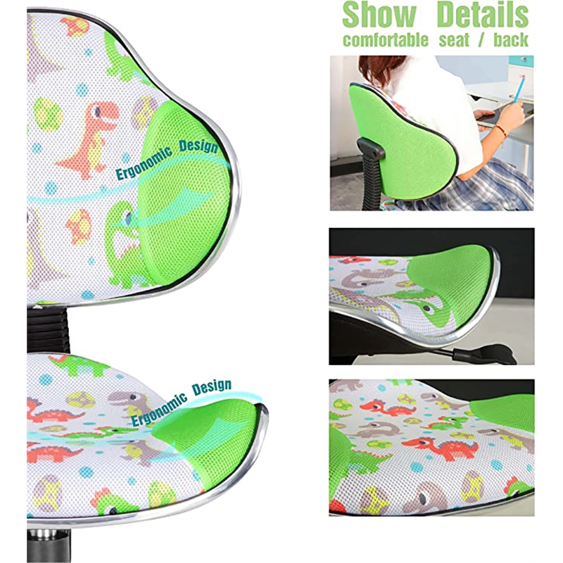 JJS Low Back Metal Computer Executive Chair w/ Large Base and Pads in Green