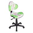 JJS Low Back Metal Computer Executive Chair w/ Large Base and Pads in Green