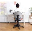 JJS Low Back Metal Computer Executive Chair with Large Base and Pads in Orange
