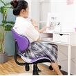 JJS Low Back Metal Computer Executive Chair with Large Base and Pads in Purple