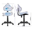 JJS Low Back Metal Computer Executive Chair with Large Base and Pads in White