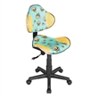 JJS Low Back Metal Computer Executive Chair with Large Base and Pads in Yellow