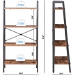 JJS 4-Tier Wood Display Bookcase with Storage Rack Shelf in Brown