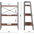 JJS 3-Tier Wood Display Bookcase with Storage Rack Shelf in Brown