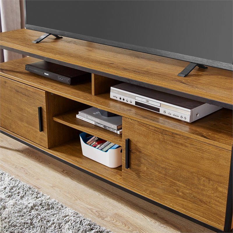 Caffoz Wood TV Media Stand for TVs up to 65