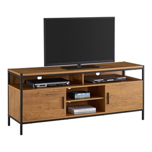 caffoz wood tv media stand for tvs up to 65