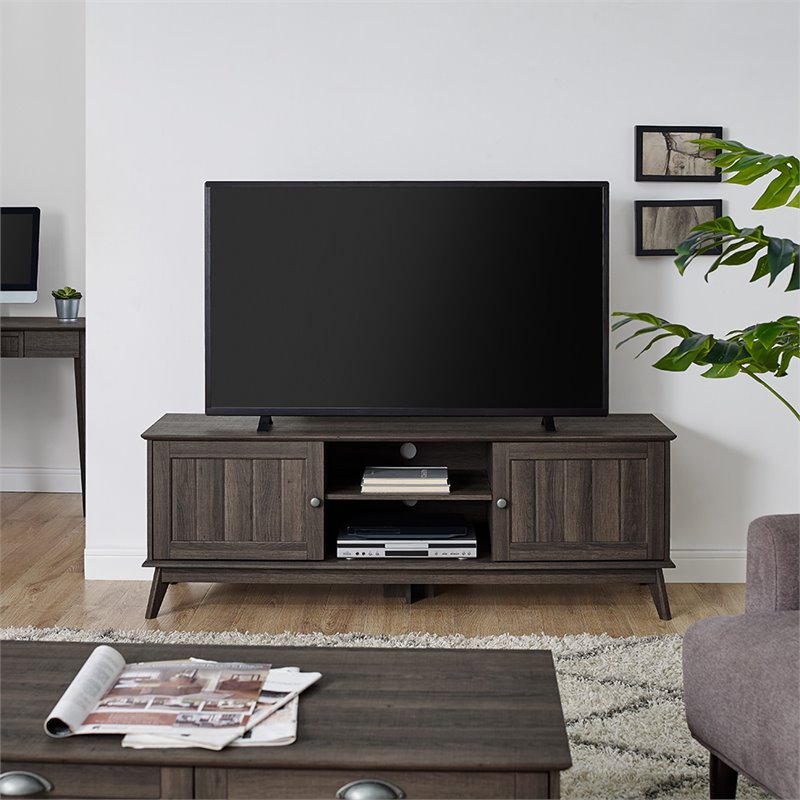 Caffoz Newport Wood TV Media Stand for TVs up to 70