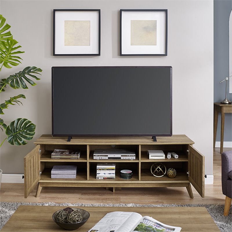 Caffoz Newport Wood TV Media Stand for TVs up to 70