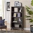 Caffoz Newport Series 5-Tier Engineered Wood Bookcase in Smoke Oak
