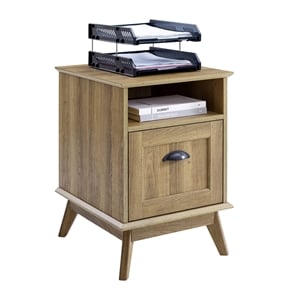 Caffoz Newport Series Wood Home Office File Cabinet with Drawer in Golden Oak