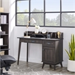 Caffoz Newport Series Wood Writing/Computer Desk with Hutch in Smoke Oak
