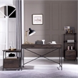 Caffoz Smith L-Shaped Wood Home Office Computer Corner Desk in Smoky Oak