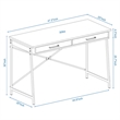 Caffoz Smith L-Shaped Wood Home Office Computer Corner Desk in Smoky Oak