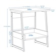 Caffoz Smith 2-Tier Wood Home End Table with Storage Shelf in Smoky Oak