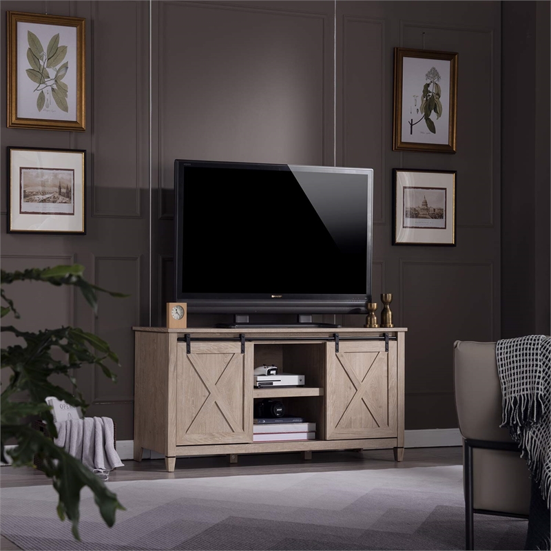 Caffoz Smith Wood TV Stand for TVs Up to 65