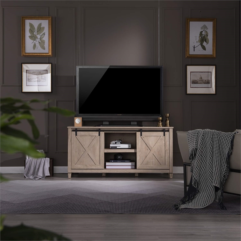 Caffoz Smith Wood TV Stand for TVs Up to 65