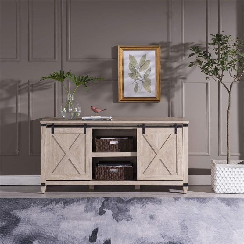 Caffoz Smith Wood TV Stand for TVs Up to 65