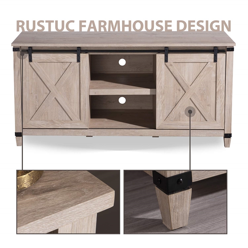 Caffoz Smith Wood TV Stand for TVs Up to 65