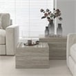 Caffoz Nesting Tables Set of 2-TravertineFaux Marble-Engineered Wood-No Assembly