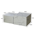 Caffoz Nesting Tables Set of 2-White Faux Marble-Engineered Wood-No Assembly