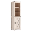 Narrow Farmhouse Cabinet Light Gray Corner Adjustable Shelves Door