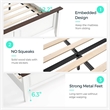 Rustic Full Bed Frame White Headboard Footboard No Box Spring