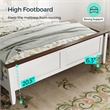 Rustic Full Bed Frame White Headboard Footboard No Box Spring